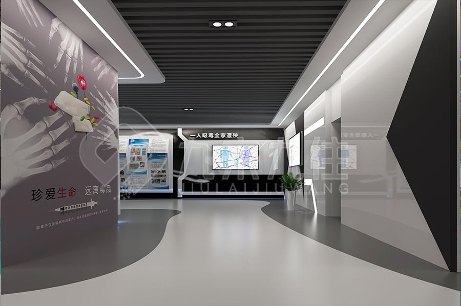 毒品預防教育基地設備，多媒體禁毒展館規(guī)劃方案，禁毒警示展館建設