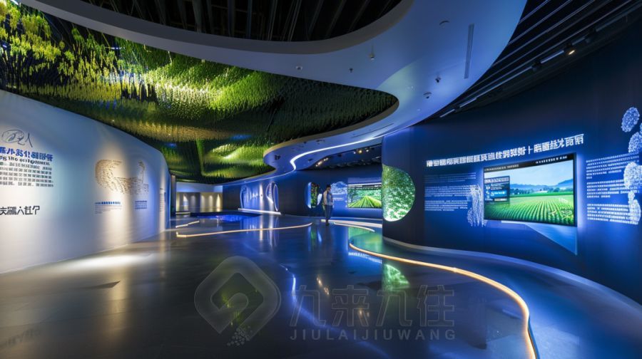 智慧農(nóng)業(yè)科普館設(shè)計(jì),數(shù)字化種植展覽方案,九來九往科技展廳施工