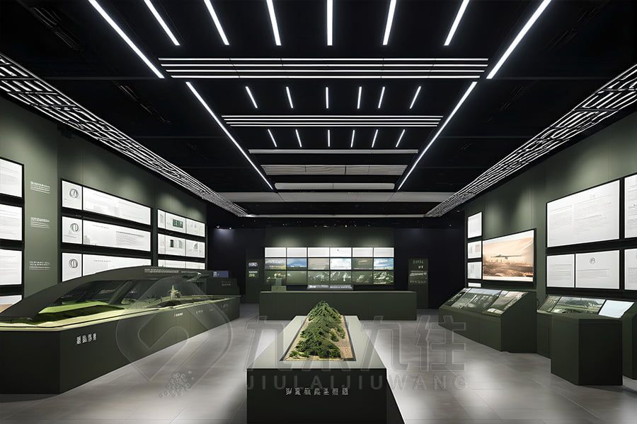 軍史展館施工圖, 高科技軍史展廳設計, 環(huán)保軍史展廳施工方案