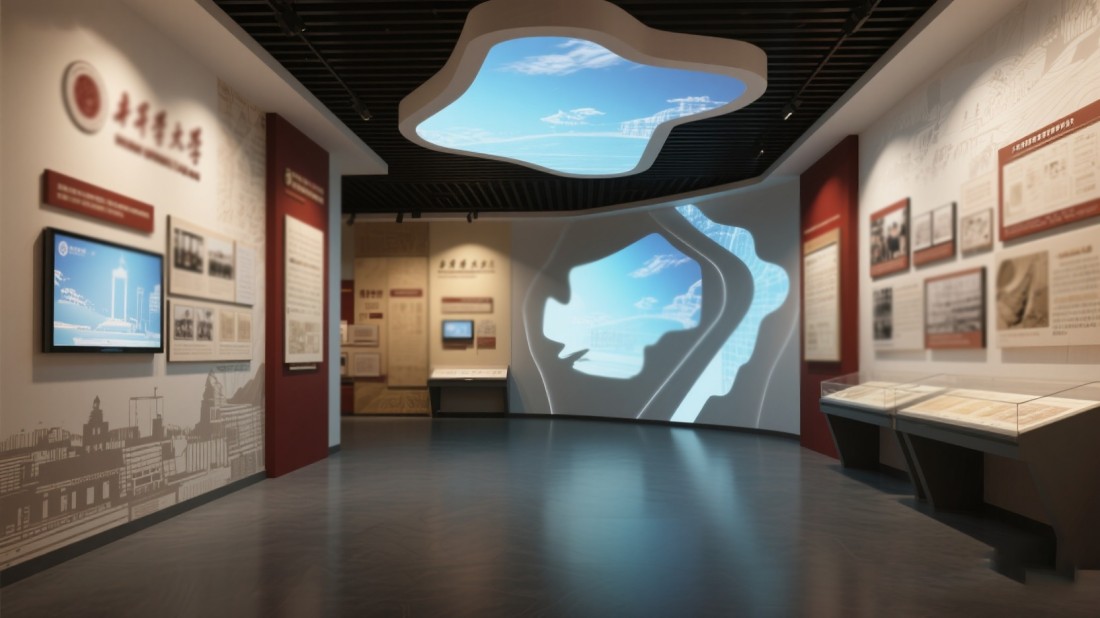 學(xué)校展廳，校史展館